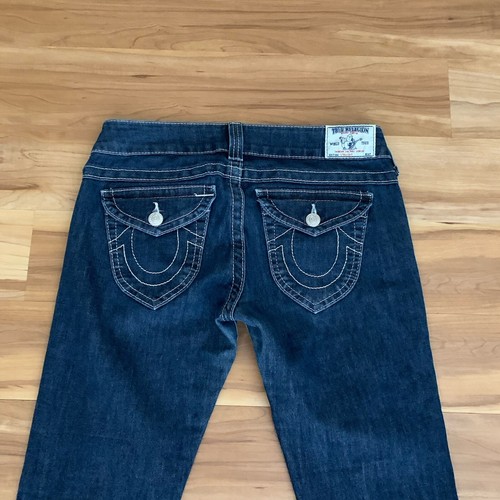 Jeans donna True Religion dritto taglia 29 blu cuciture interne 32 - Foto 5 di 11