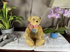 Steiff Teddy Bear 1906 Replica 0162/00 Tan Mohair Western Germany RARE Beauty