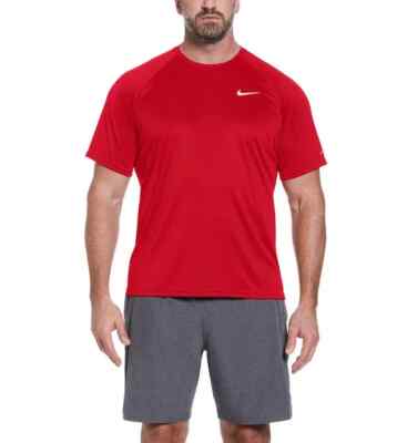 NWT NIKE MEN'S HYDROGUARD Big Tall Swim T-Shirt 40+ SPF Red