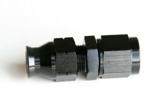 AN-8 8AN AN8 Straight Female To 1/2" Tube Adapter Fitting Black