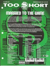 TOO SHORT Rare VINTAGE 2003 PROMO TRADE AD Poster for Married CD MINT 8.5x11 USA