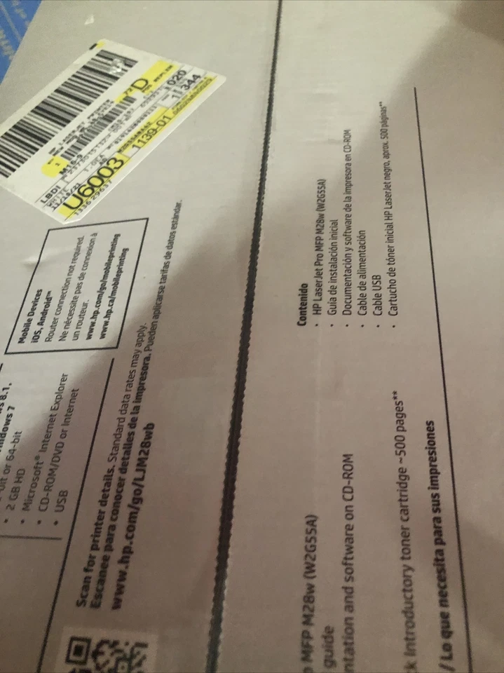 HP M28W Wireless Multifunction Printer brand new - Image 3 of 3