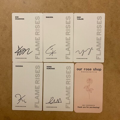 LE SSERAFIM Flame Rises 1st Concert Tour Official Mini Photocard
