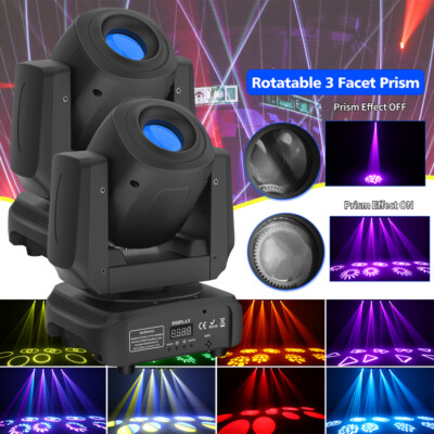 2X 120W LED Spot 3 Prisma 8 GOBO Strahl Moving Head DMX Ostern Bühnenlicht