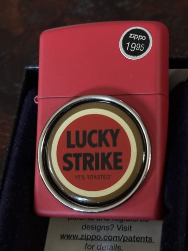 Lucky Strike Red Zippo Lighter & Lucky Strike Red Ashtray Ultra RARE NIB & NWOB - Picture 6 of 12