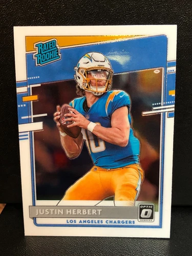 2020 Donruss Optic Justin Herbert Rated Rookie RC #153 Chargers Base