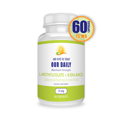 Our Daily Vites L-Methylfolate 15 mg + B Complex Plus Balance 5-MTHF Active F...