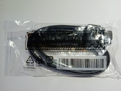 NOS ASROCK TWO-PACK OF SATA CABLES 6gb/s SATA3 LOCKING LATCH - 14G00010107TAK - Picture 1 of 4