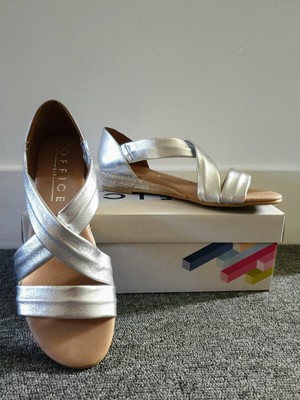 silver espadrilles uk