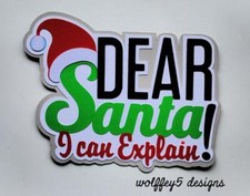 CRAFTECAFE CHRISTMAS TITLE premade paper piecing scrapbook diecut piece page 3D