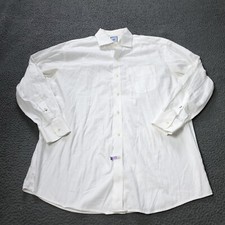 Tommy Hilfiger Shirt Mens L Large Long Sleeve White Ithaca Button Pocket Premium