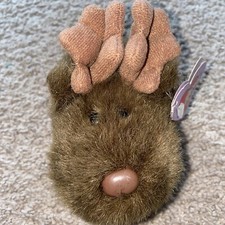 Vintage Puffkins Plush Stuffed Animal Toy with tag Gus the Moose Brown