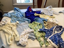 Baby Boy 0-3 Month Clothes Hats One Pieces Disney Jackets Buntings Lot Bundle