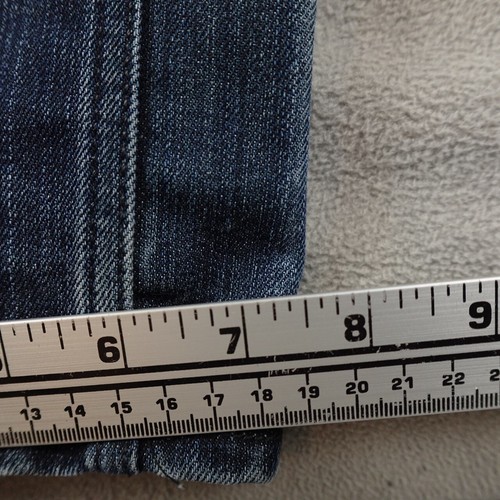 Guess Jeans Mens 34 Blue Denim Bootcut Whiskered Distressed Style Casual Weekend - Picture 8 of 22