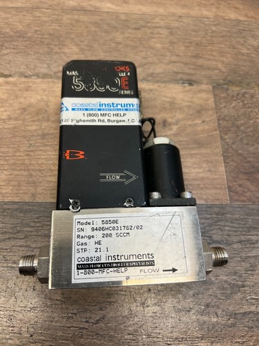 BROOKS 5850E MASS FLOW CONTROLLER 200 SCCM, HELIUM GAS - Picture 5 of 5