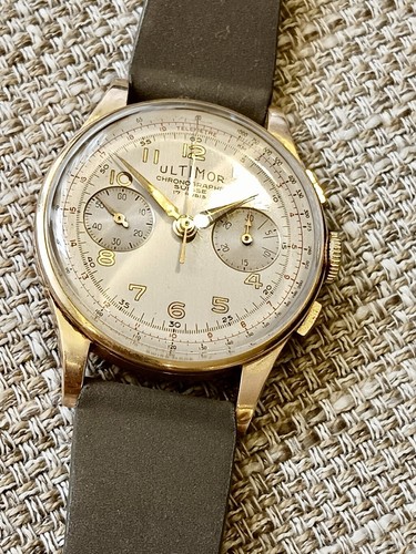 ✅ ULTIMOR -SELTENE Vintage 50er Jahre - massiv 18K Gold - Herren SWISS Uhr - SAMMLER ✅ - Bild 3 von 13