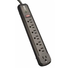 Tripp Lite Tlp74rb Outlet Strip, Surge, Right Angled, 7 5-15R, 5-15P, 4 Ft.,