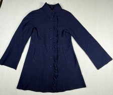 Luii Anthropologie Coat Jacket Women Sz L Nav...