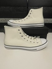 New Converse Chuck Taylor All Star High Leather “Vintage White” A05593C Men’s 10