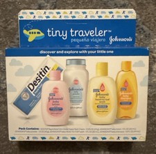 Johnson  s Tiny Traveler Baby Essentials Set   Includes Desitin, Lotion, Shampoo