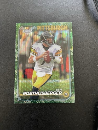 2024 Ben Roethlisberger Green Camouflage Topps Chrome SSP #81 - Bild 1 von 4