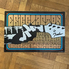 Eric Clapton SIGNED 1992 Concert Poster Shoreline BGP Bill Graham