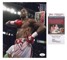 Lennox Lewis signed Autograph 8x10 Photo "LEWIS vs MIKE TYSON" d Boxing JSA COA