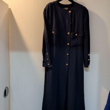 chanel navy blue coat dress