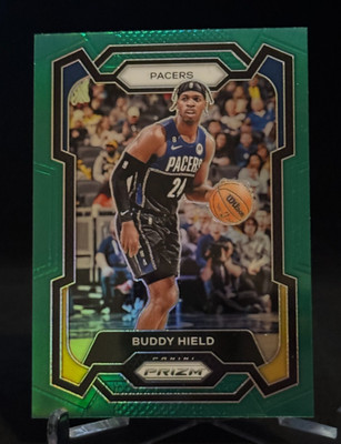 2023-24 Panini Prizm Prizms Green #77 Buddy Hield Indiana Pacers