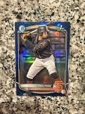 Onil Perez 1st Bowman Chrome Blue Reptilian Refractor  /150
