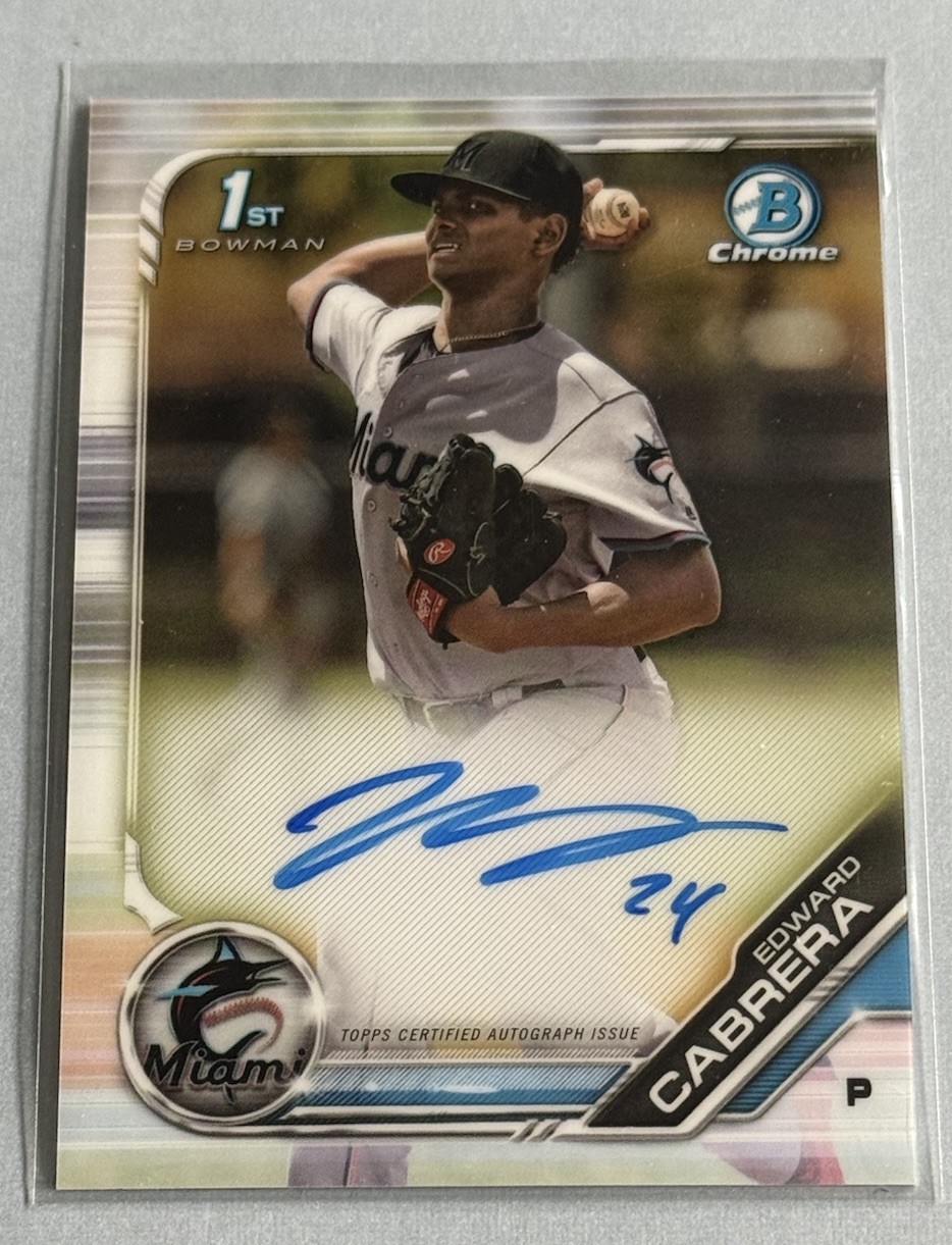 2019 EDWARD CABRERA BOWMAN CHROME 1st AUTO AUTOGRAPH