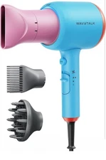 Wavytalk 1875W Ionic Hair Dryer with Diffuser & 3 Attachments