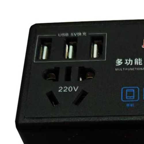 Onduleur 200 W, sortie de charge USB 5 V, pour appareils photo, téléphones - Afbeelding 6 van 7