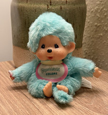 Monchhichi Colors Blue Mini Monkey Plush Doll Vintage dupe