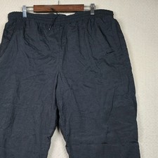 Vintage 90s Nike Windbreaker Pants Mens XL Black Lined Nylon Track Ankle Zip Ret