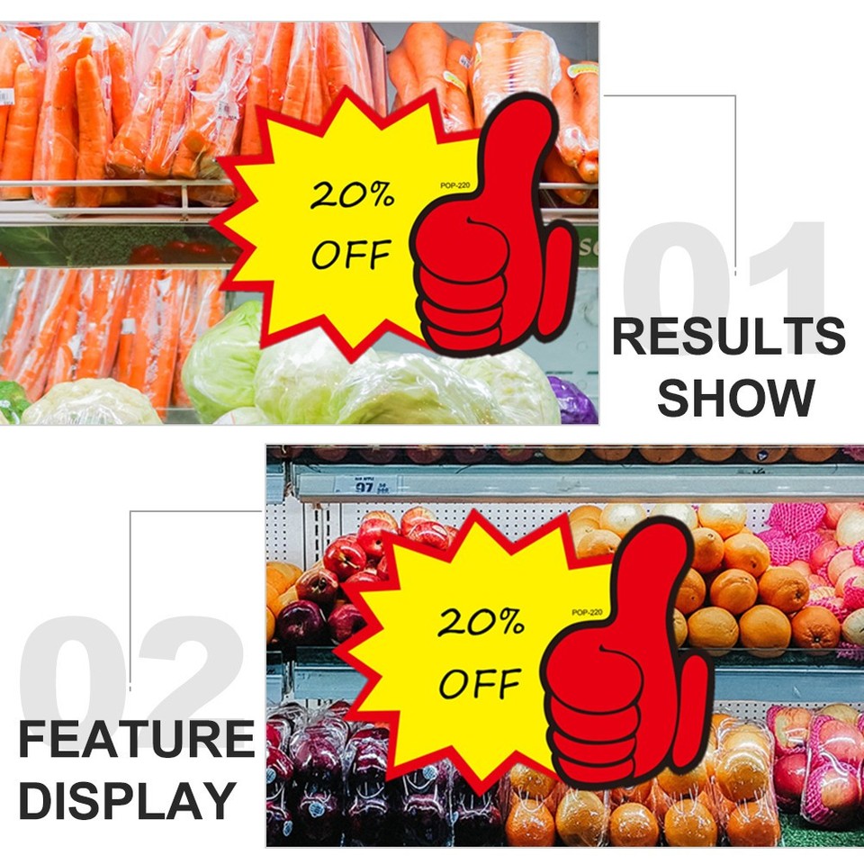 10pcs Supermarket Burst Paper Signs Price Tags Advertising Sales Price ...