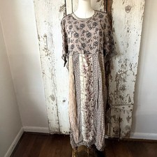 Nothing Matches Womens Bohemian floral patchwork maxi dress mixed print sz SMALL