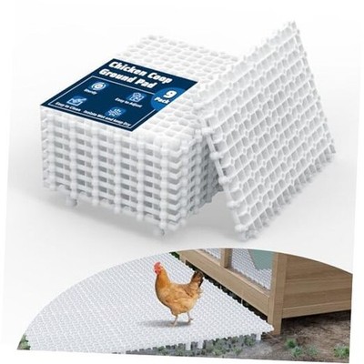 Chicken Coop Ground Pads, 9 Pack Chicken Coop Walking Pads Raise Above Ground 