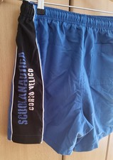 Lässige  Badehose  Badeshort  von  crane  -  blau  -  schwarz  -  44 / 46