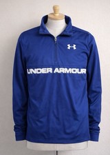 Youth Under Armour Blue Quarter Zip Pullover Long Sleeve Athletic Top Medium