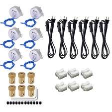 6PCS Synchronous Synchron Turntable Motor 50/60Hz AC100 127V CCW/CW 4W 5-6RPM