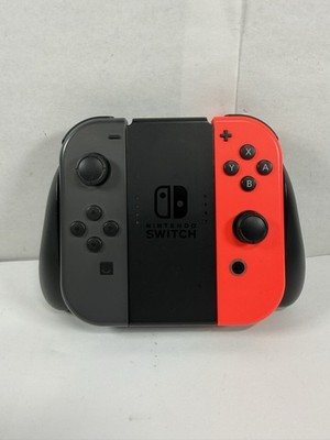 Official OEM Nintendo Switch Gray/Red Joy Cons Joycons With Grip TESTED!