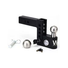 Weigh Safe Aero Hitch - Adjustable Trailer Hitch Ball Mount - 4" Drop Hitch f...
