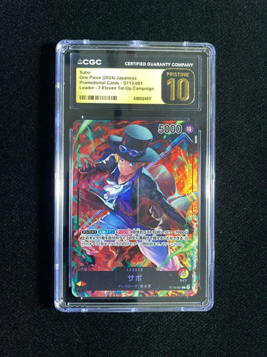 2024 One Piece TCG Japanese Sabo Promo 7-Eleven #ST13-001 CGC 10 Pristine OW88