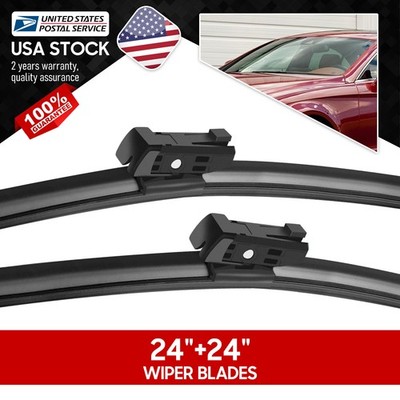 New All Season 24''+24'' Top Lock Wiper Rain Blade Set For 2014 2015 Benz C250