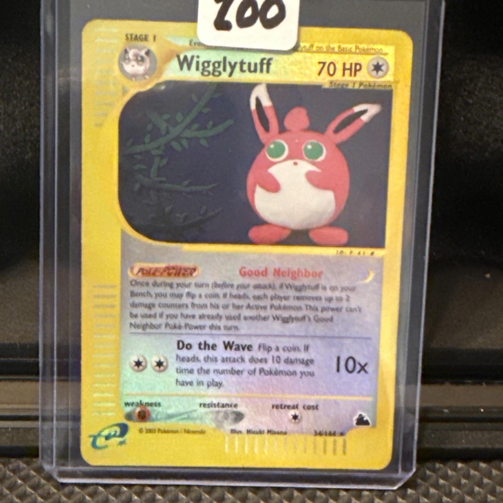 Pokemon Wigglytuff 34/144 Skyridge Reverse Holo Rare TCG 2003 LP 🔥🔥