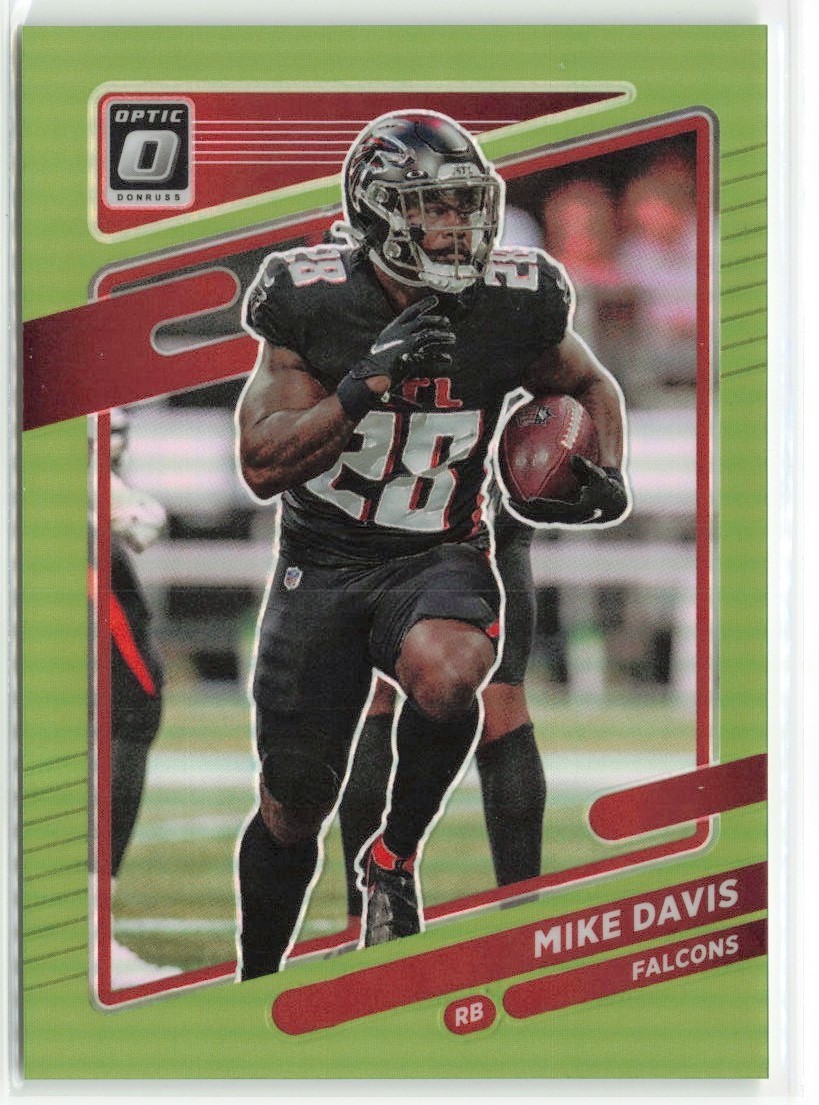 2021 Donruss Optic Lime Green Mike Davis 31/35 Atlanta Falcons #154