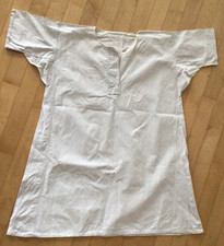 Nachthemd Schweres Leinen Oma Uroma Aussteuer Vintage Nachtwäsche Weiss