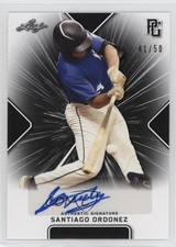 2021 Leaf Perfect Game National Showcase Black 41/50 Santiago Ordonez Auto 0a3