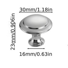 Door Knobs Cabinet Handles Cupboard Drawer Kitchen Stainless Steel DIY